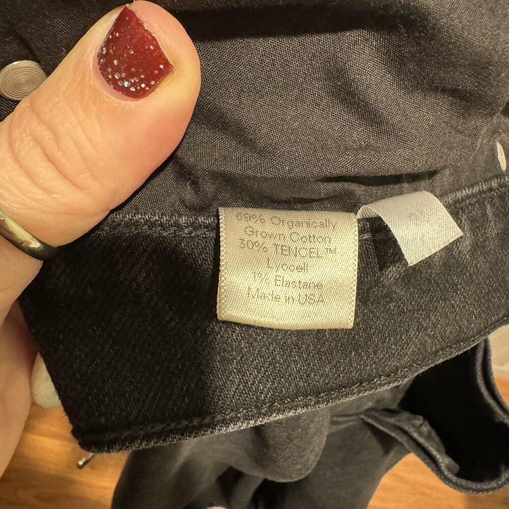 Reformation Serena Jeans Black Denim High Waisted Button Fly Size 18 - Picture 8 of 8